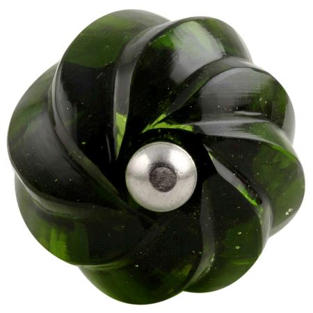 Olive Green Interior Glass Cut Wine Stopper